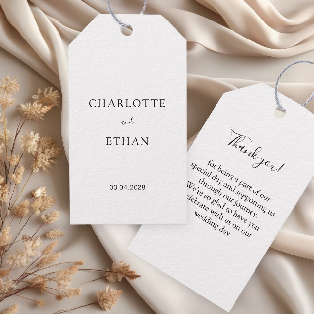 Simple, elegant, white, wedding gift tags (Creator Uploaded)