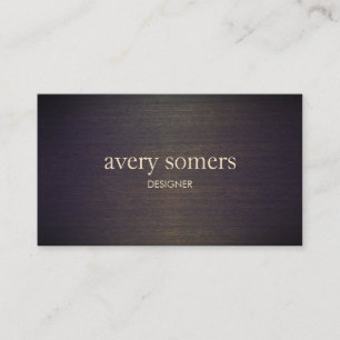 Simple Elegant Wood Minimalist Designer Business Card