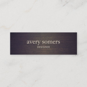 Simple Elegant Wood Minimalist Designer Mini Business Card