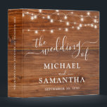 Simple Elegant Wood Rustic Wedding Binder<br><div class="desc">This simple elegant wood rustic wedding wedding album is perfect for the happy couple to celebrate their big day. Customize the elegant and modern text to be specific to your wedding.</div>