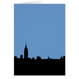 Simple élégante carte Silhouette New York moderne