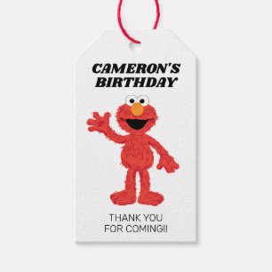 Simple Elmo 1st Birthday Party Favour Gift Tags