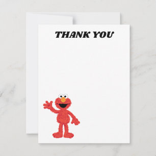 Simple Elmo 1st Birthday Thank You Card