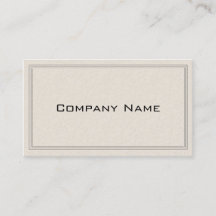 Simple Embossed Floral Border Business Card