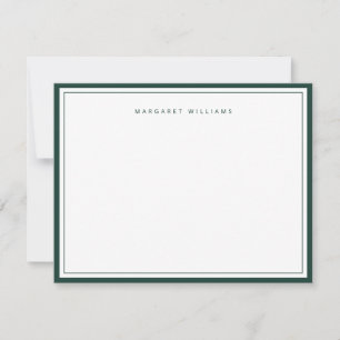 Simple Emerald Green Border Modern Minimalist Card
