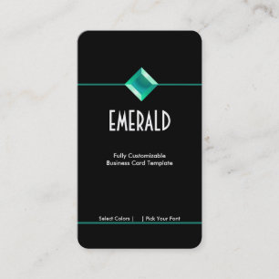 Simple Emerald Teal Logo Business Card