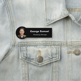 Simple Employee Image & Name Classic Name Tag