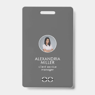 Simple Employee Photo QR Code Badge