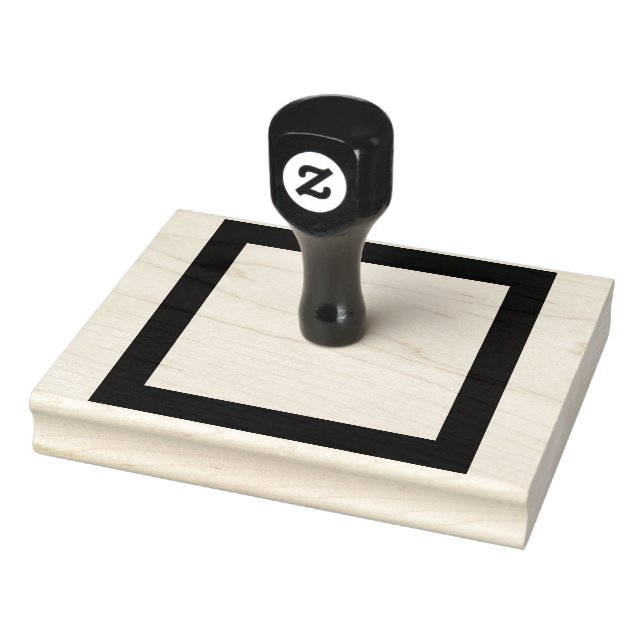 Simple Empty 4" Square Even Thicker Border Rubber Stamp (Stamp)