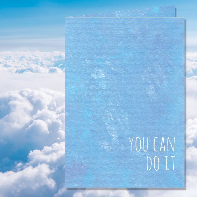 Simple Encouragement Blue You Can Do It Card (Creator Uploaded)