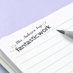 Simple Encouragement Personalized Fantastic Work Self-inking Stamp