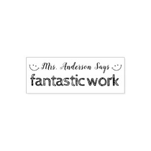 Simple Encouragement Personalized Fantastic Work Self-inking Stamp