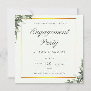 Simple Engagement invitation Card