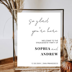 Simple Engagement Party Welcome Wedding Planning Poster