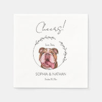 Simple English Bulldog Dog Wedding Cocktail 