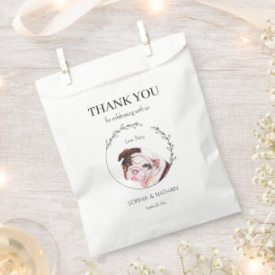 Simple English Bulldog Wedding Thank You Favour Ba Favour Bag