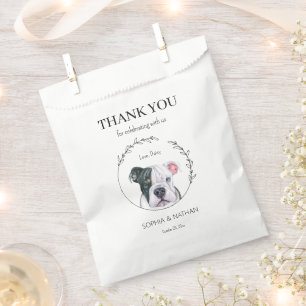 Simple English Bulldog Wedding Thank You Favour Ba Favour Bag