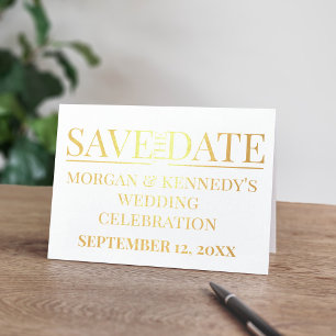 Simple Enregistrer La Carte Foil Date Mariage Cele