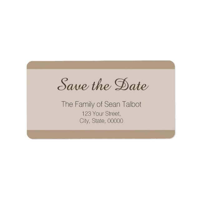 Simple Enregistrer la date Étiquette Choisissez vo (Devant)