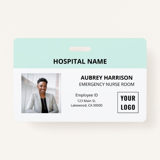 Simple Essential Medical Photo ID Badge (Front)