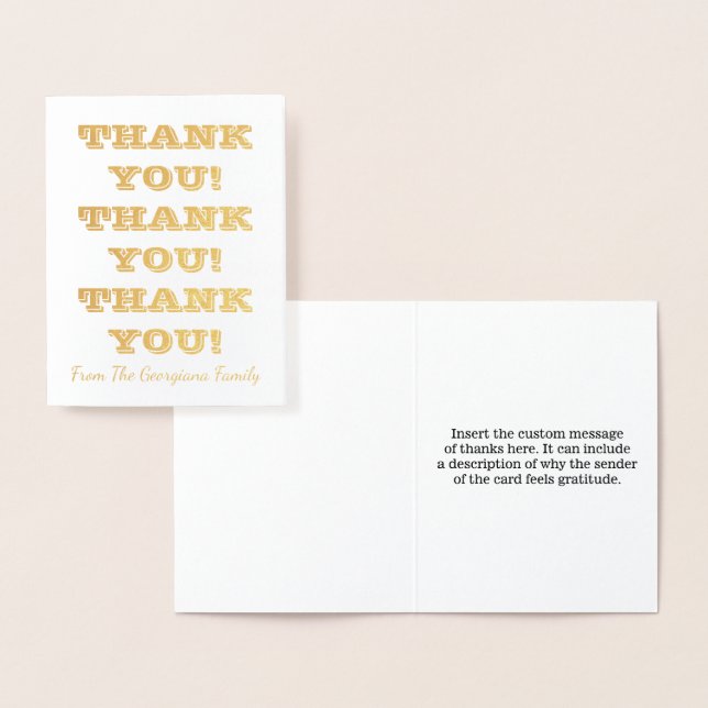 Simple et Customisé "MERCI !" Carte (Affichage)