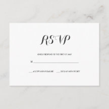 Simple et élégant | Carte RSVP de mariage moderne
