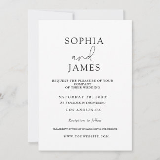 Simple et élégant Faire-part de mariage minimalist