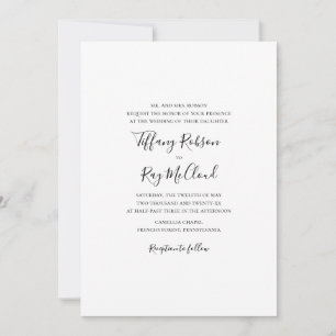 Simple et élégant Faire-part de mariage traditionn
