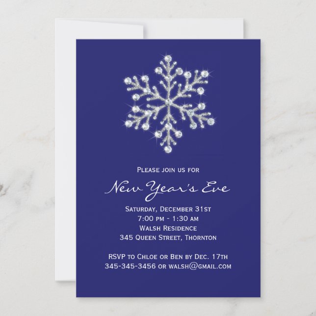 Simple et élégant Invitation de la fête du Nouvel  (Devant)