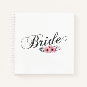 Simple et élégant mariée rose floral   CARNET