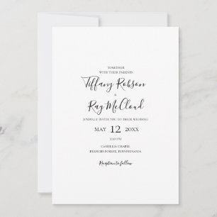 Simple et élégant tout en un Faire-part de mariage