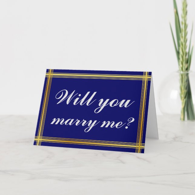 Simple et élégant "Tu vas m'épouser ?" Carte (Devant)