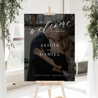 Simple et élégante couverture photo mariage signe 