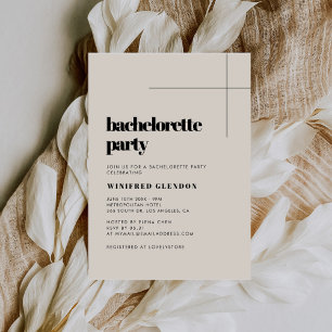 Simple et élégante invitation à la soirée crémeuse