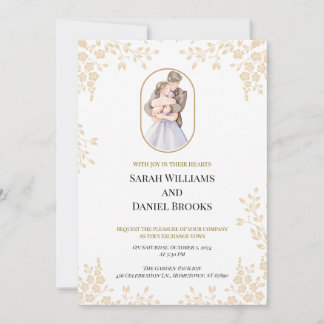 Simple et élégante invitation de mariage avec Deli