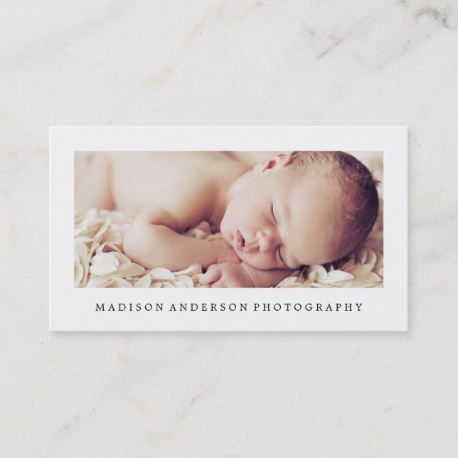 Simple et propre 2 | Cartes de visite photographiq (Devant)