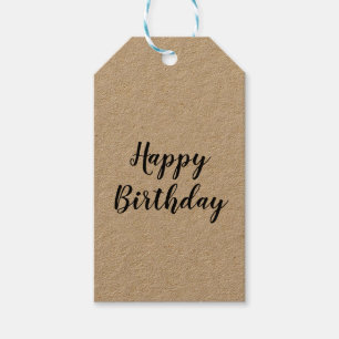 simple et simple étiquette cadeau de jour de naiss