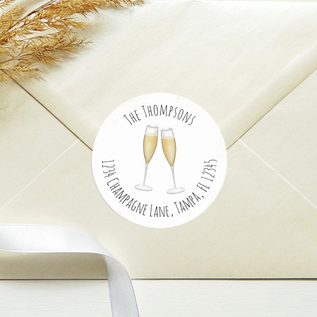 Simple Étiquette d'adresse de retour à l'aquarelle (Créateur téléchargé)