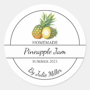 Simple Étiquette de confiture d'ananas fait maison