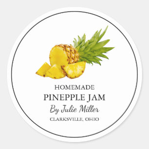 Simple Étiquette de confiture d'ananas fait maison