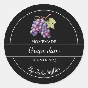 Simple Étiquette de confiture de raisin fait maiso