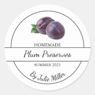 Simple Étiquette de réserves de prune maison