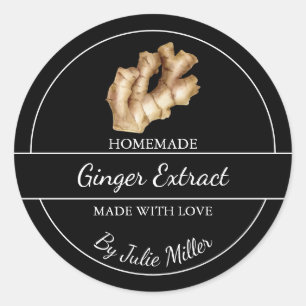 Simple Étiquette d'extraction de gingembre fait ma