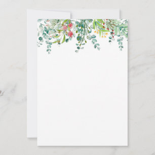 Simple Eucalyptus Blank Wedding Invitation