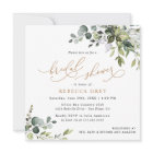 Simple Eucalyptus Greenery Gold Bridal Shower