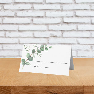 Simple Eucalyptus Greenery Wedding Party Place Card