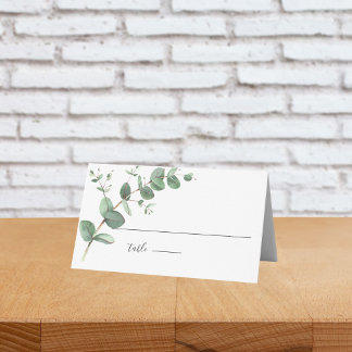 Simple Eucalyptus Greenery Wedding Party Place Card