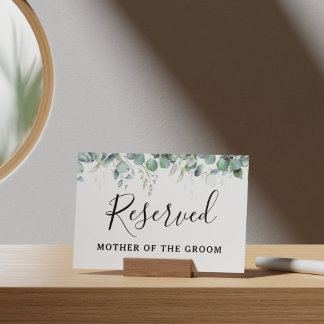 Simple Eucalyptus Greenery Wedding Party Poster