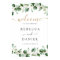 Simple Eucalyptus Greenery Wedding Welcome Sign
