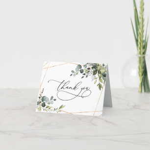 Simple Eucalyptus Leaves Greenery Gold Card